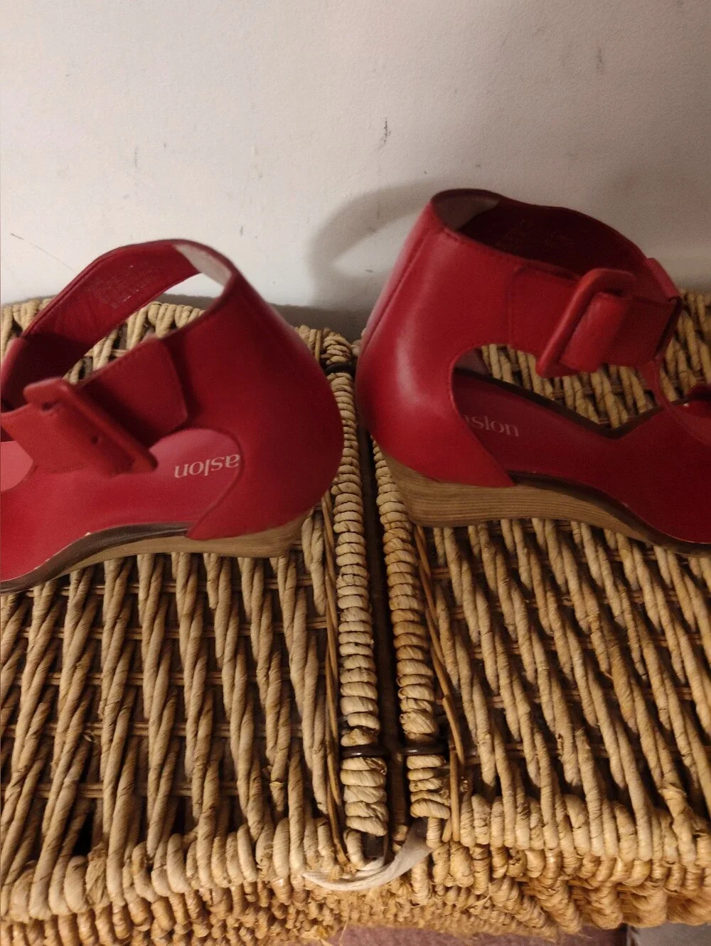 Caslon Red T- Strap Sandals Size 9